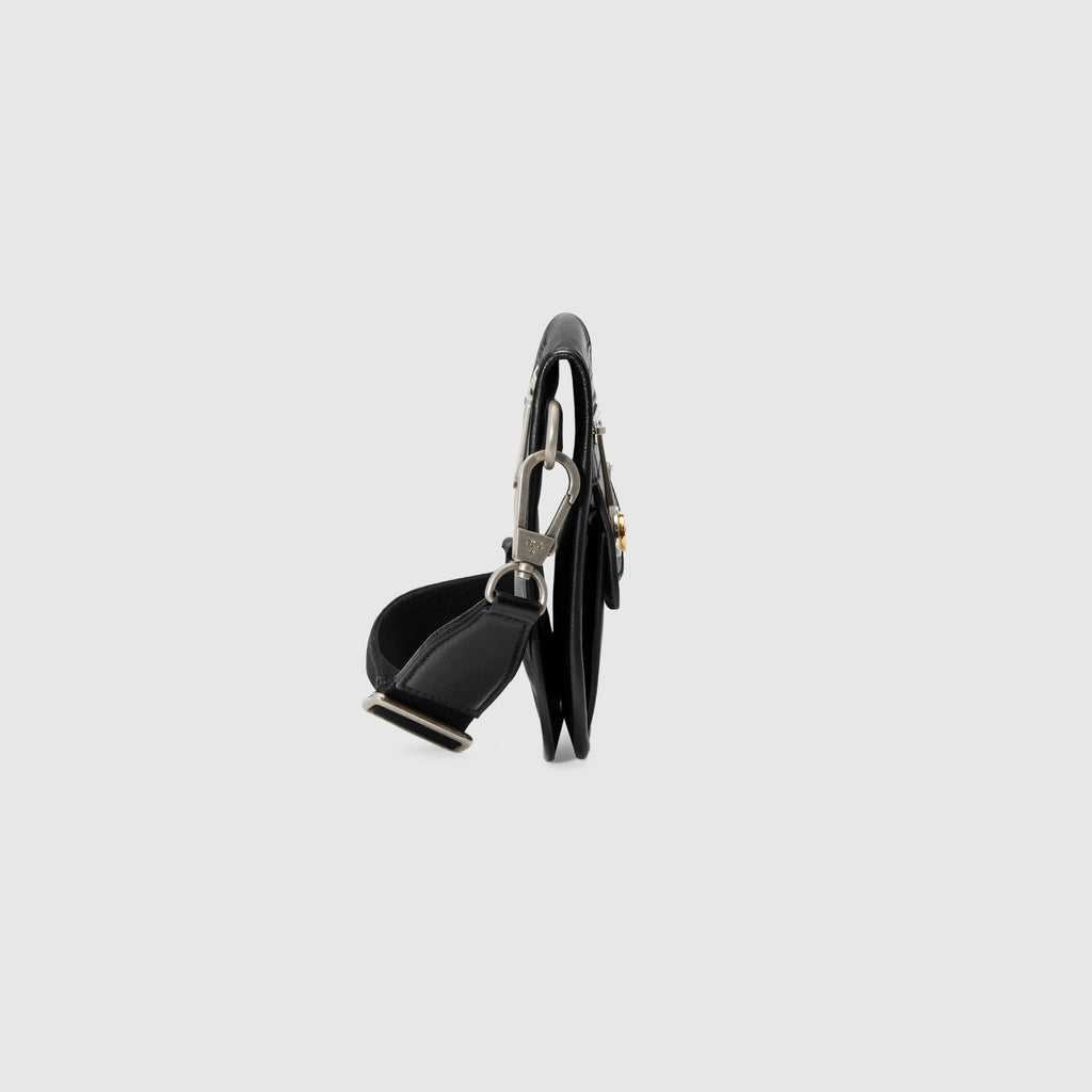 Gucci Medium Soft Leather Messenger Bag Black