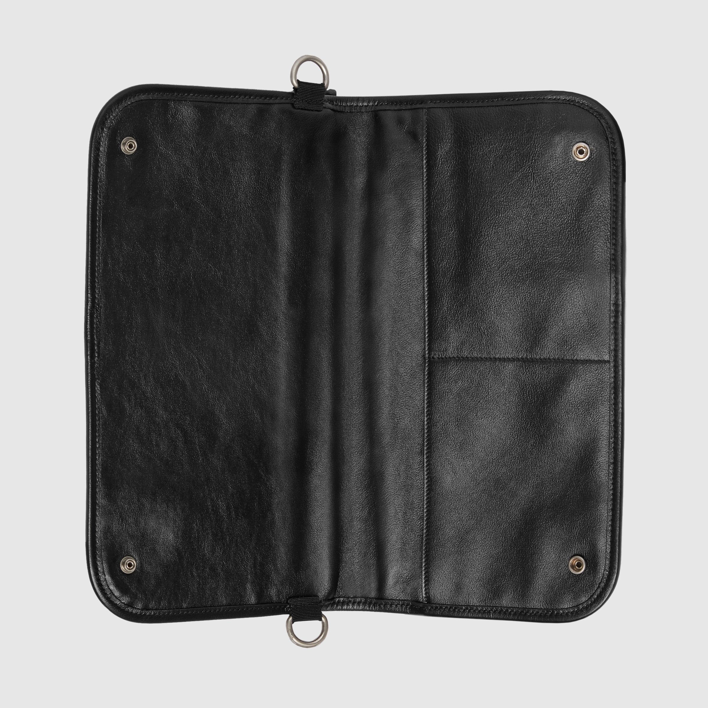 Gucci Medium Soft Leather Messenger Bag Black