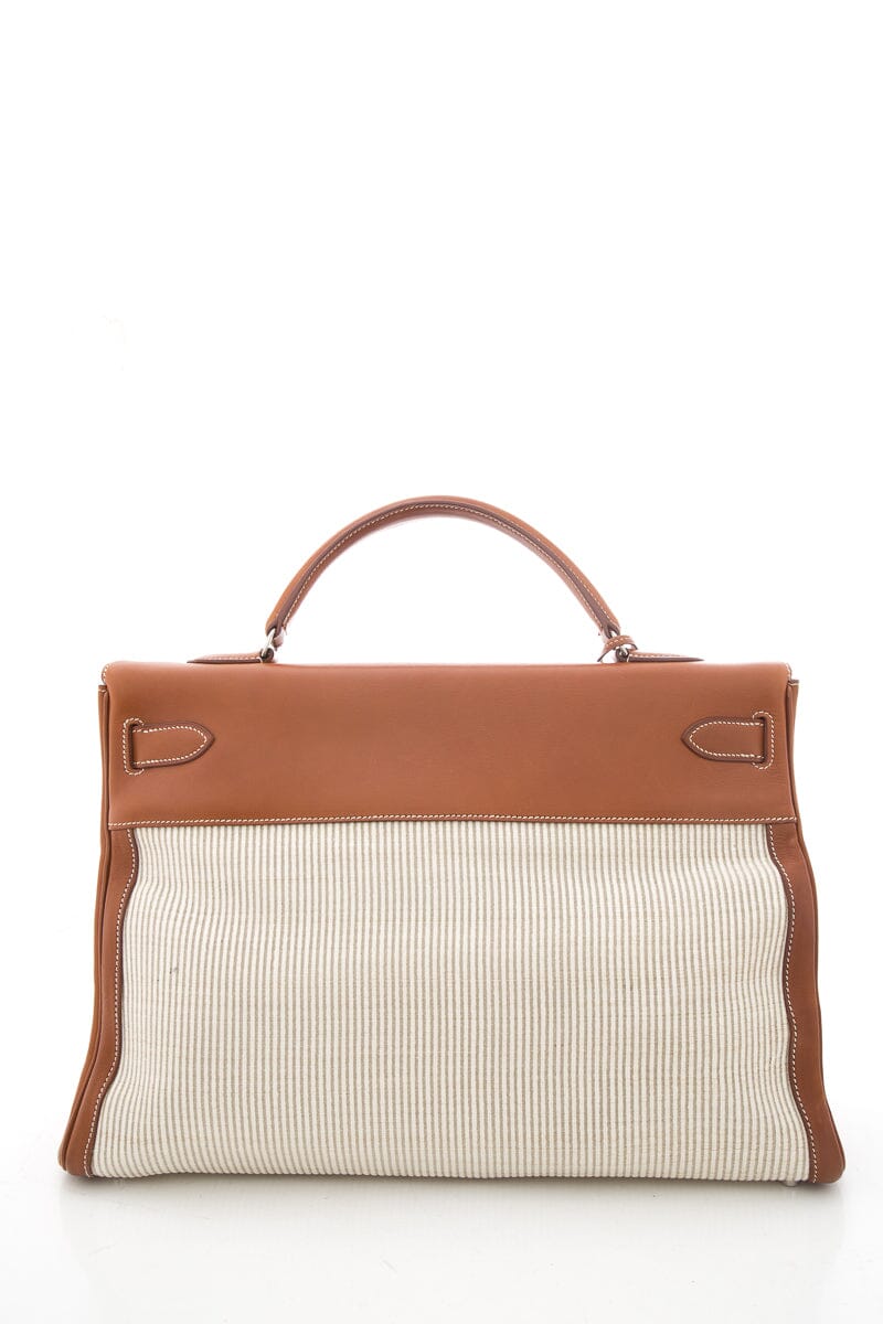 Hermès Vintage Kelly 40 Crinoline & Barenia Leather Handbag