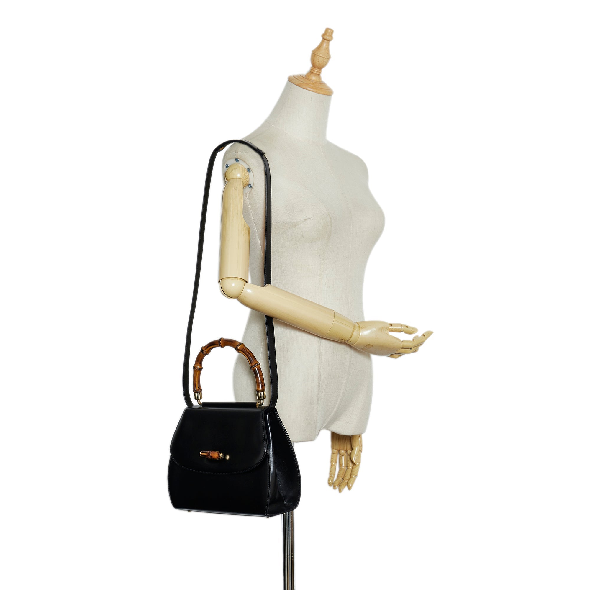 Gucci Bamboo 1947 Black Leather