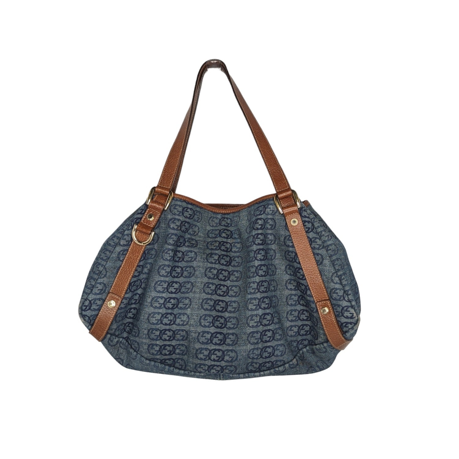 Gucci GG Blue Denim Abbey Hobo Bag