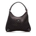 Gucci Abbey D-Ring Hobo Bag Black GG Canvas