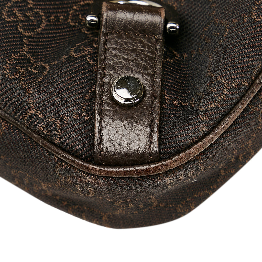 Gucci Abbey D-Ring Hobo Bag Black GG Canvas