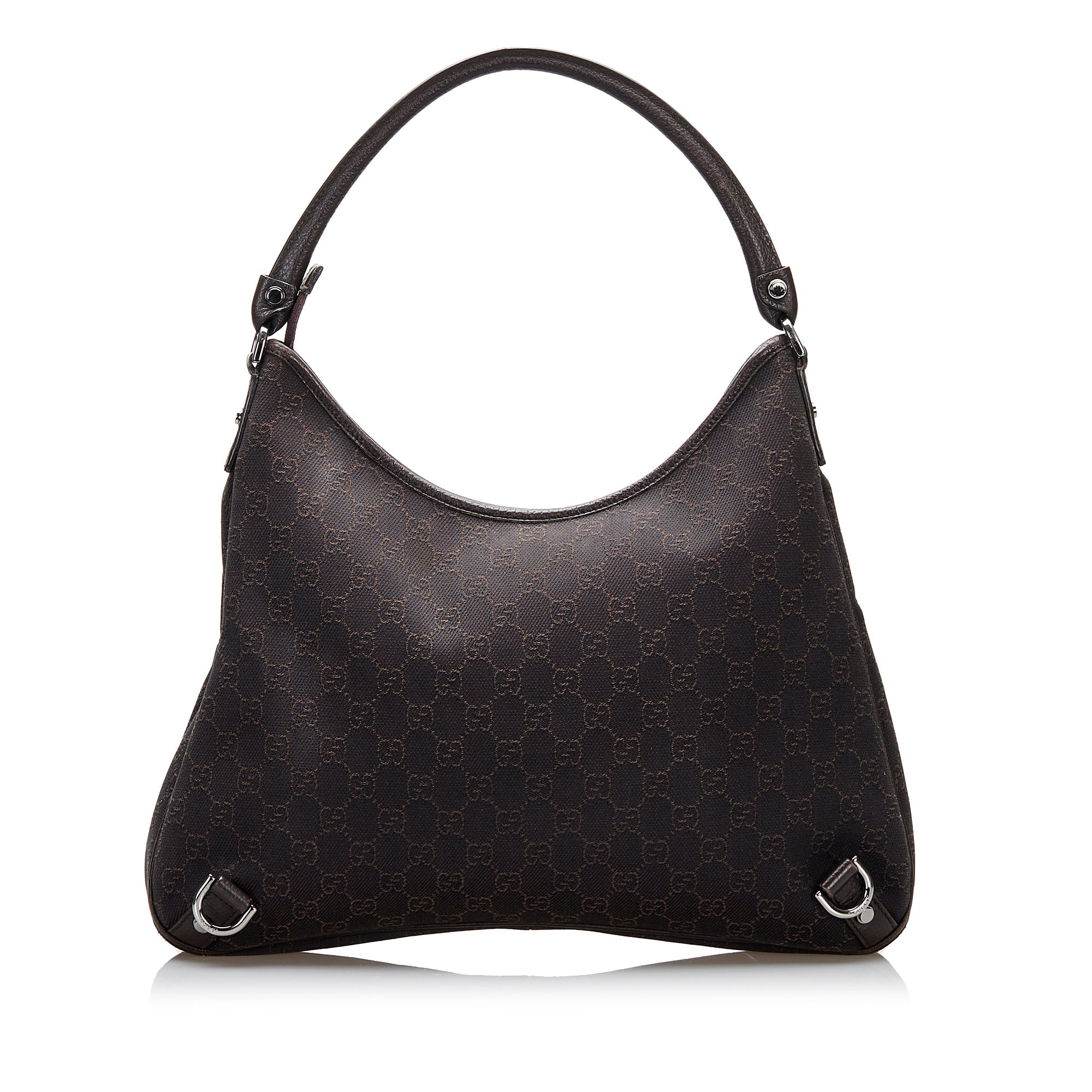 Gucci Abbey D-Ring Hobo Bag Black GG Canvas