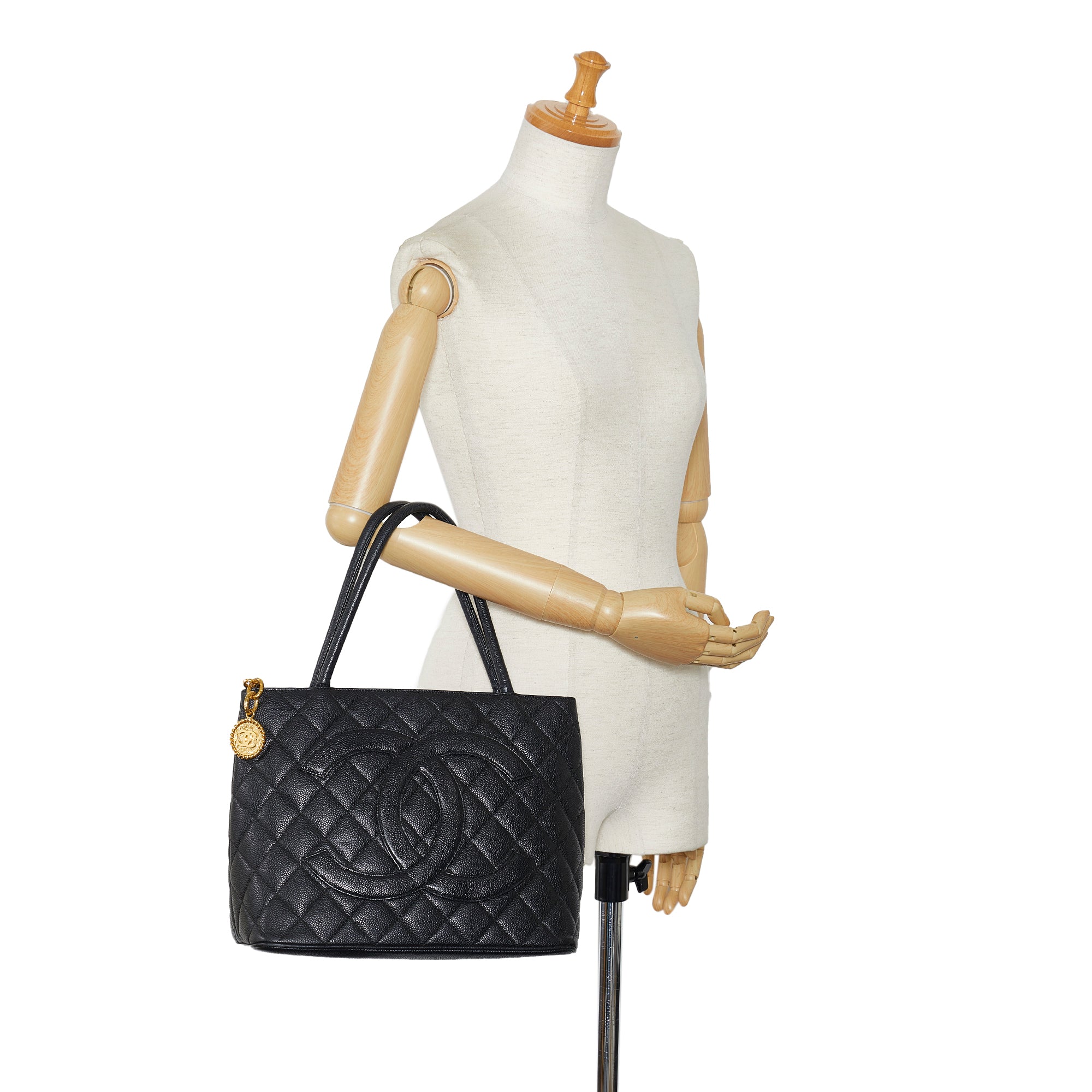 CHANEL Caviar Medallion Tote Bag