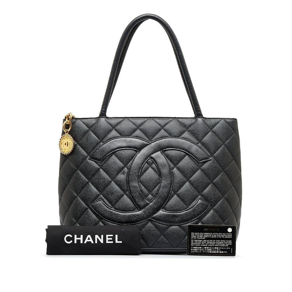 CHANEL Caviar Medallion Tote Bag