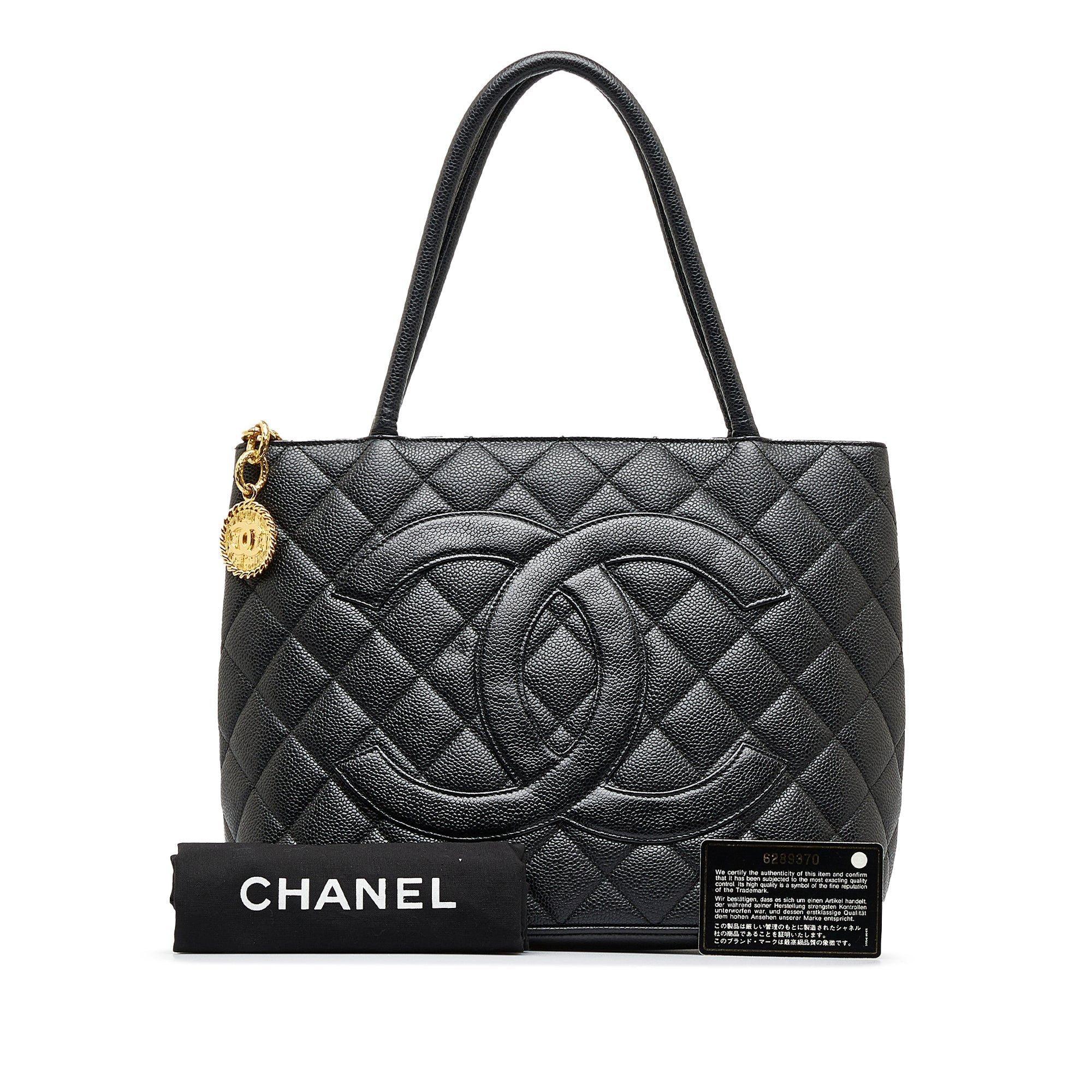 CHANEL Caviar Medallion Tote Bag