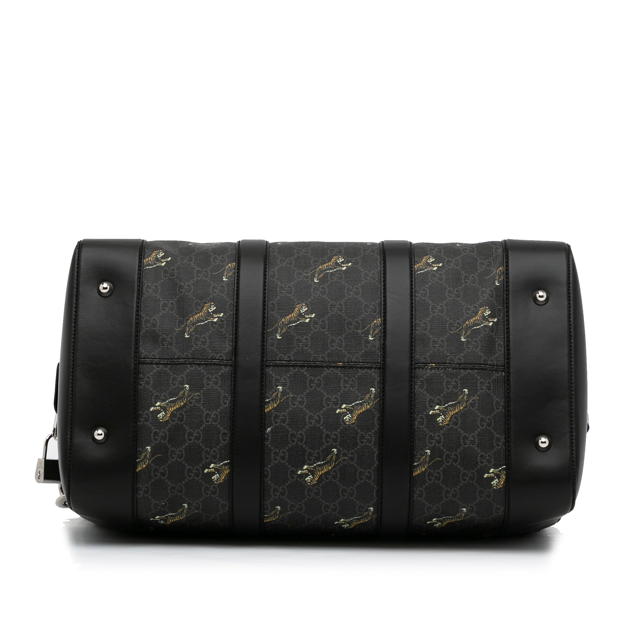 Gucci Duffle Bag Black GG Supreme Tiger Canvas