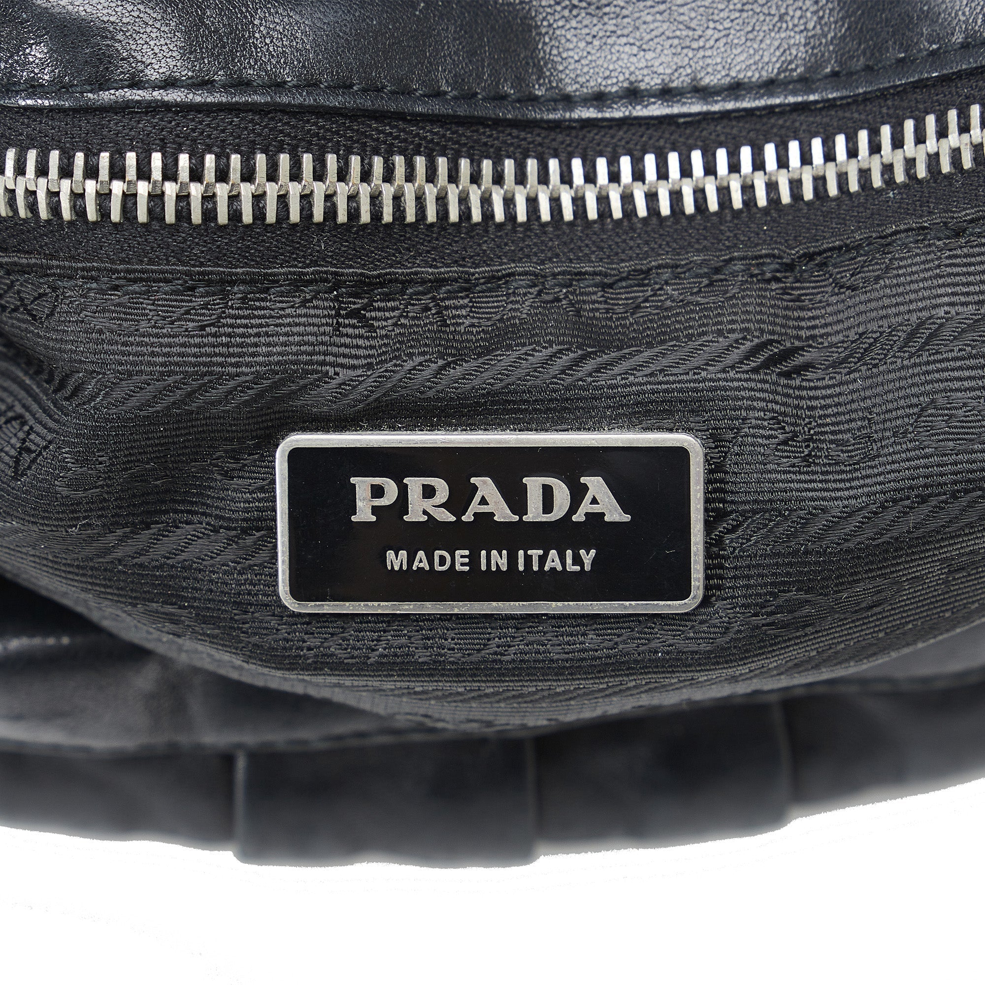 PRADA Leather Ring Handbag
