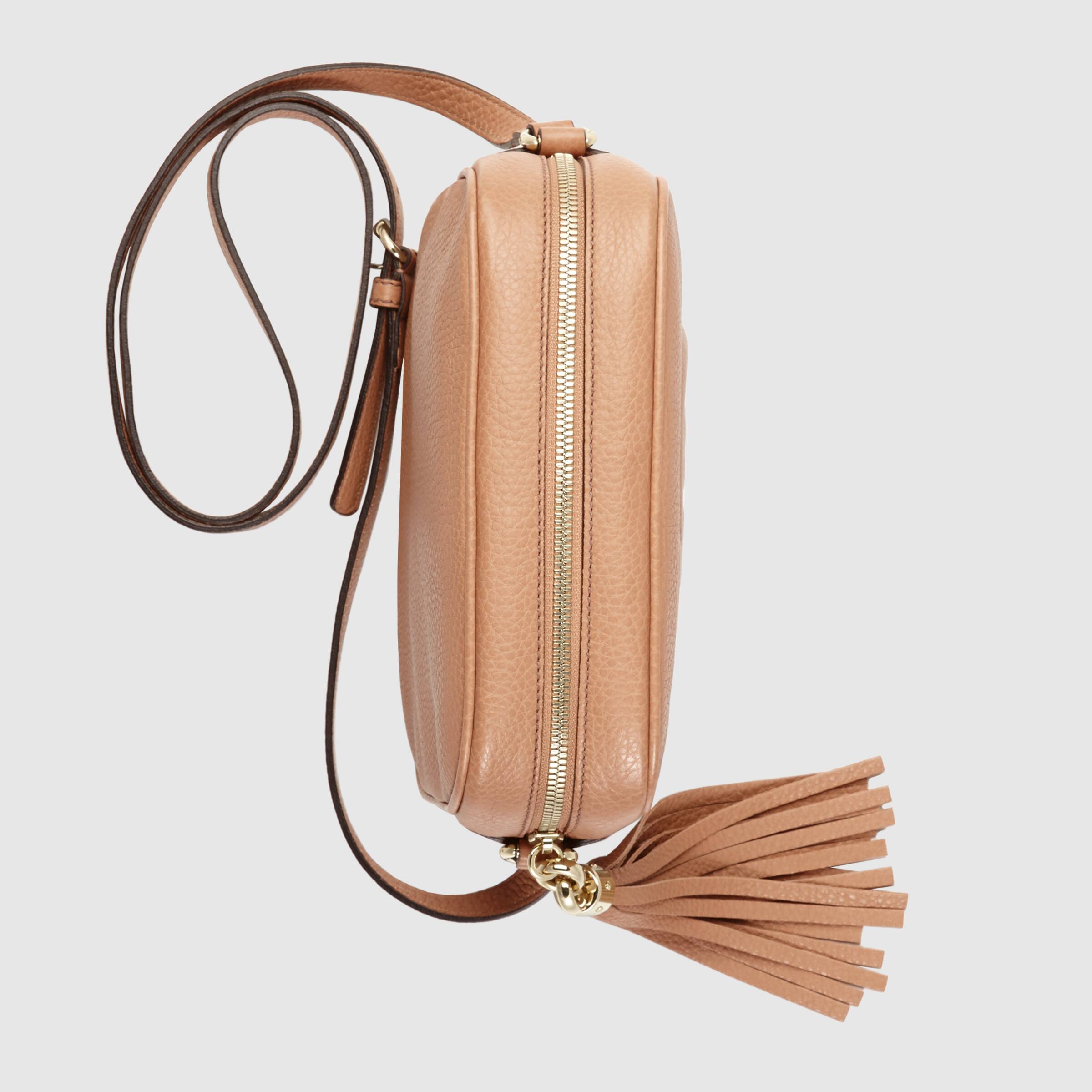 Gucci Soho Small Leather Disco Bag Rose Beige