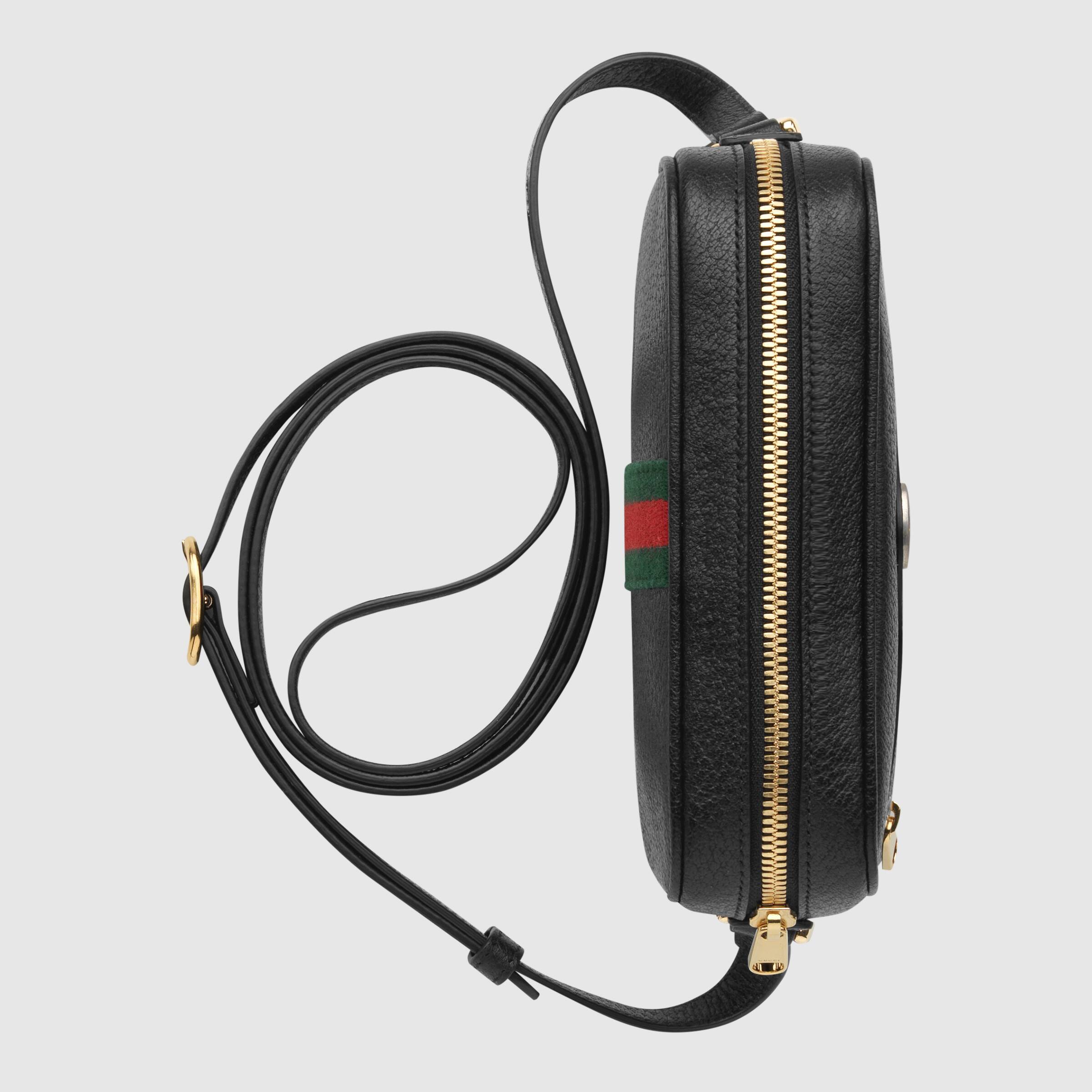Gucci Ophidia Burgundy Leather Small Belt Bag