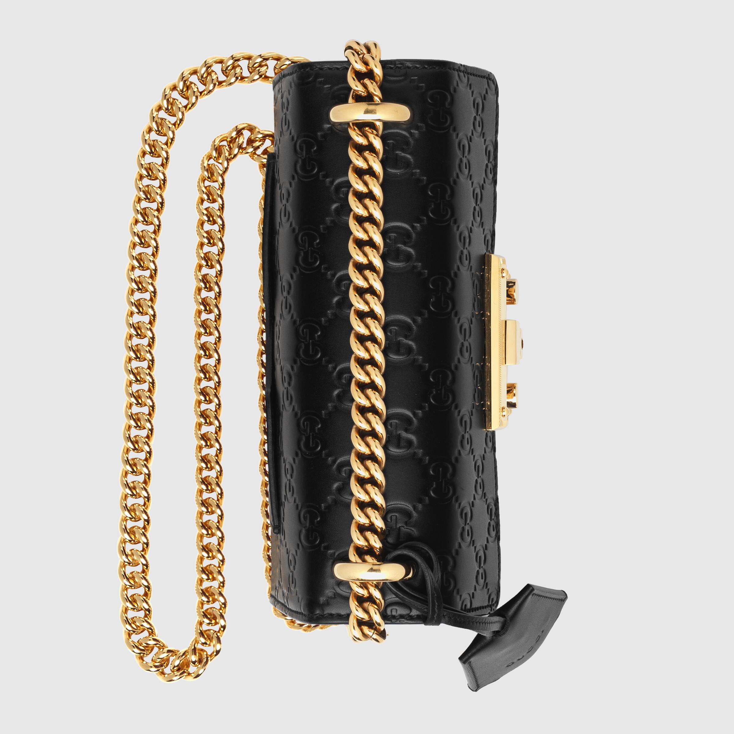 Gucci Padlock Small Signature Shoulder Bag Black
