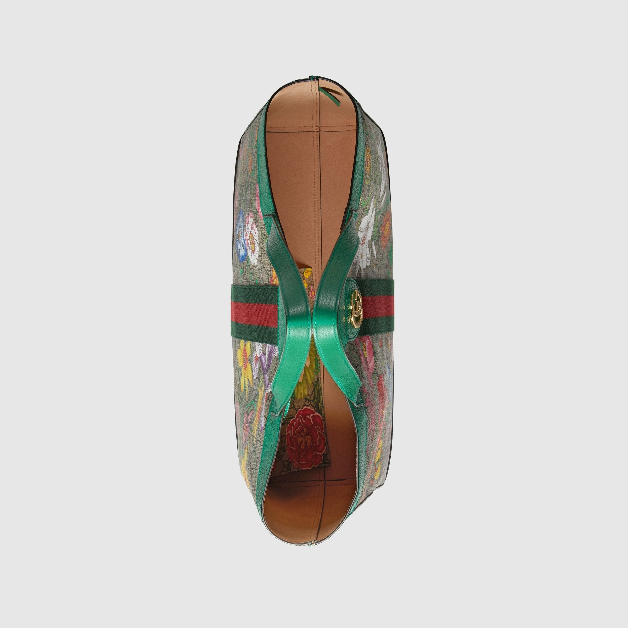 Gucci Ophidia GG Flora Medium Tote Green