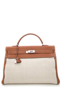 Hermès Vintage Kelly 40 Crinoline & Barenia Leather Handbag