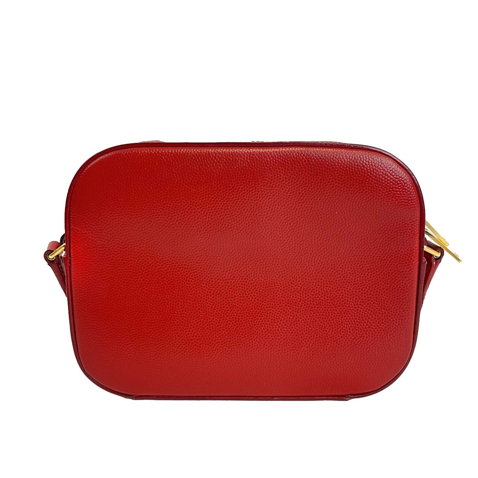 SAINT LAURENT - Grain de Poudre Classic Monogram Small Red Camera Bag Crossbody