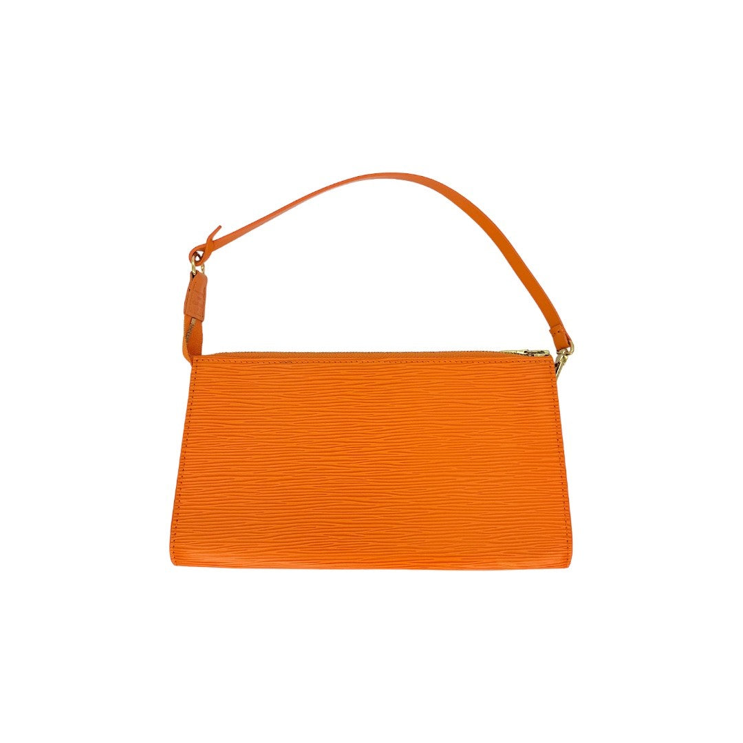 Louis Vuitton Vintage Orange Epi Pochette Accessories