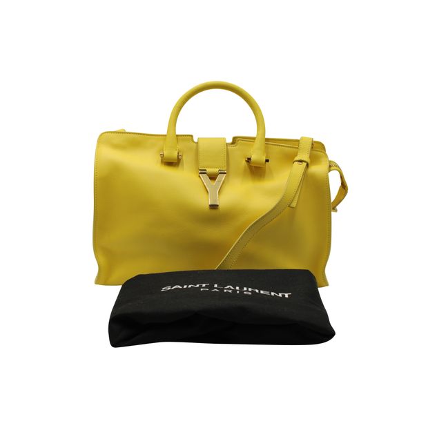 SAINT LAURENT Yellow Y Cabas Bag