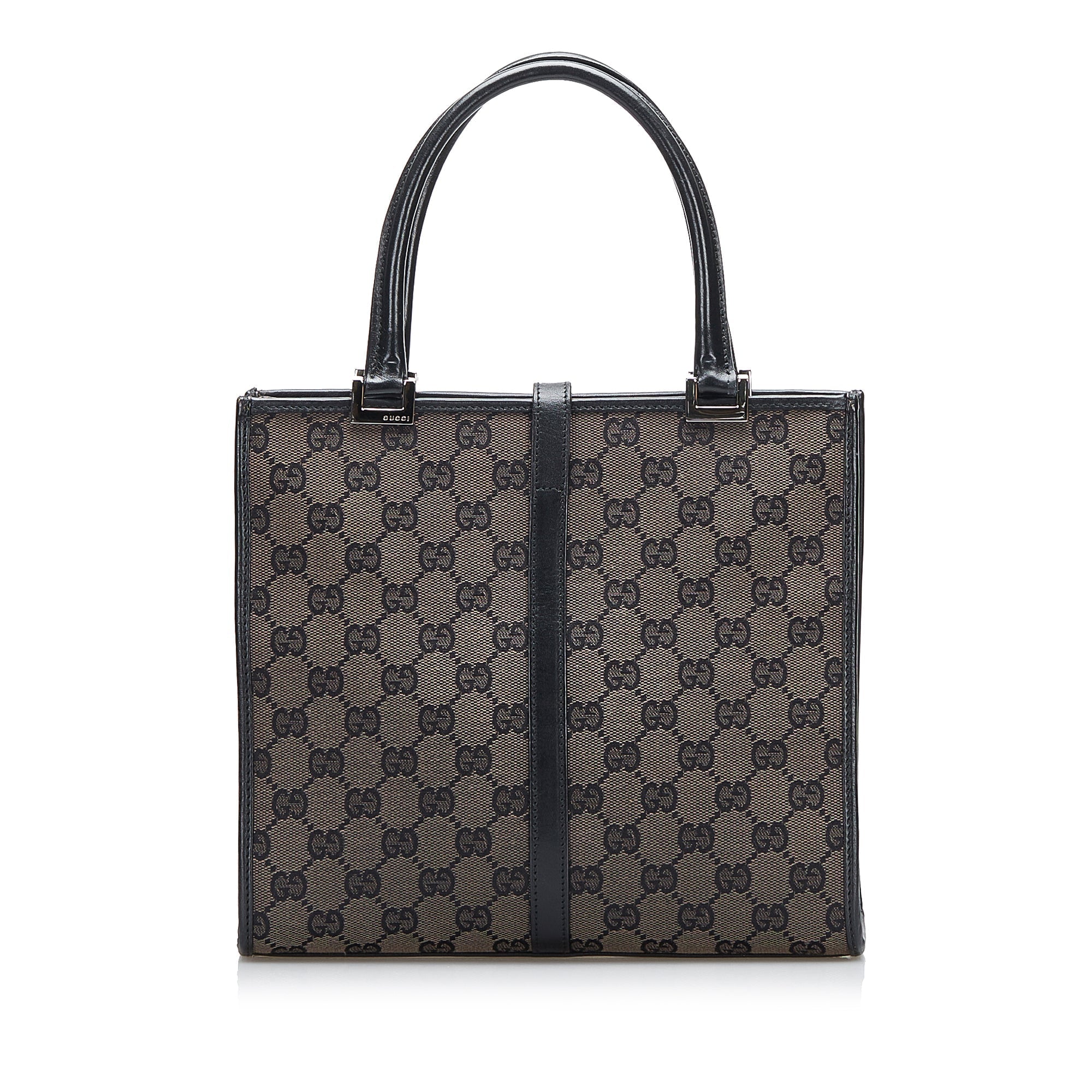 Gucci Jackie Handbag Black GG Canvas