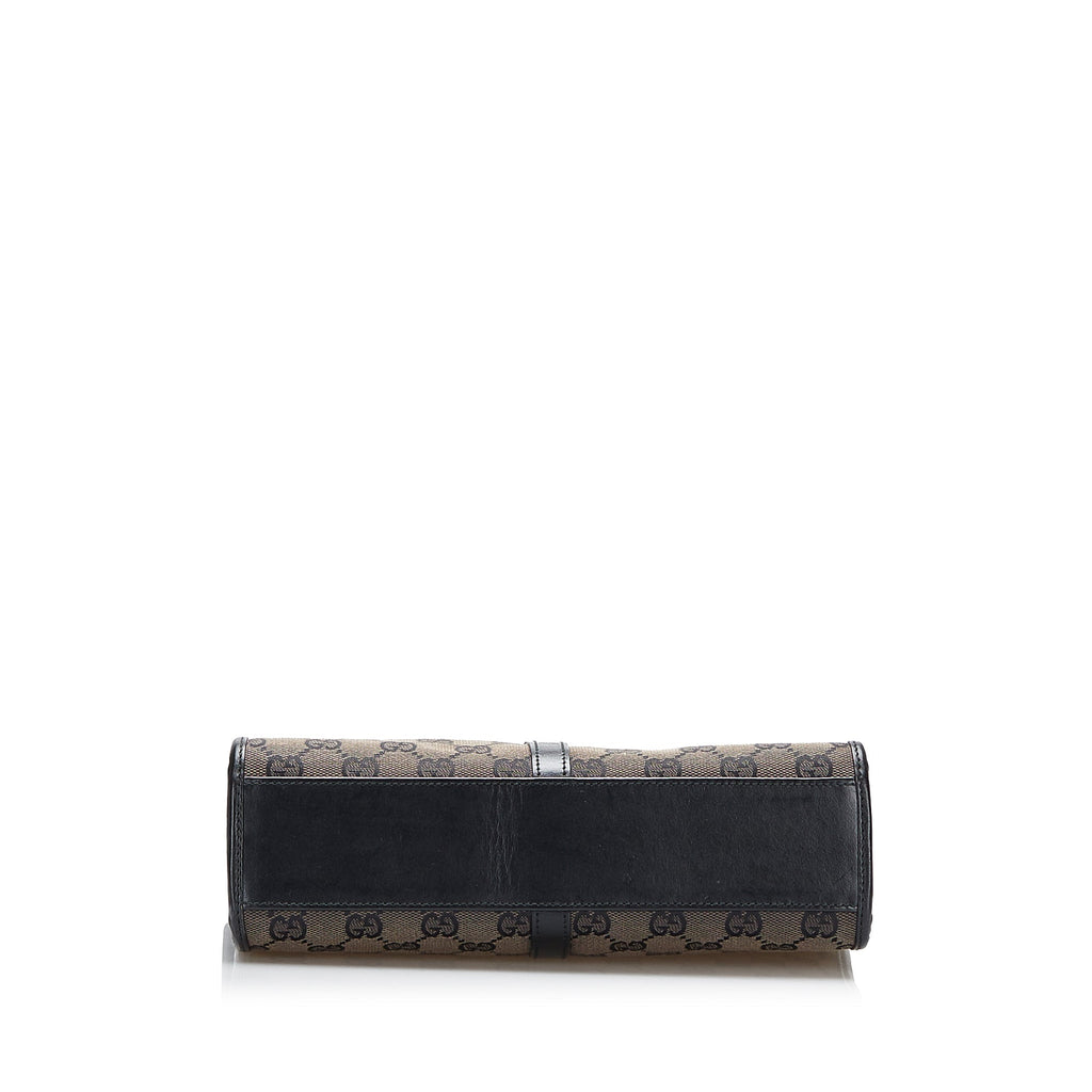 Gucci Jackie Handbag Black GG Canvas