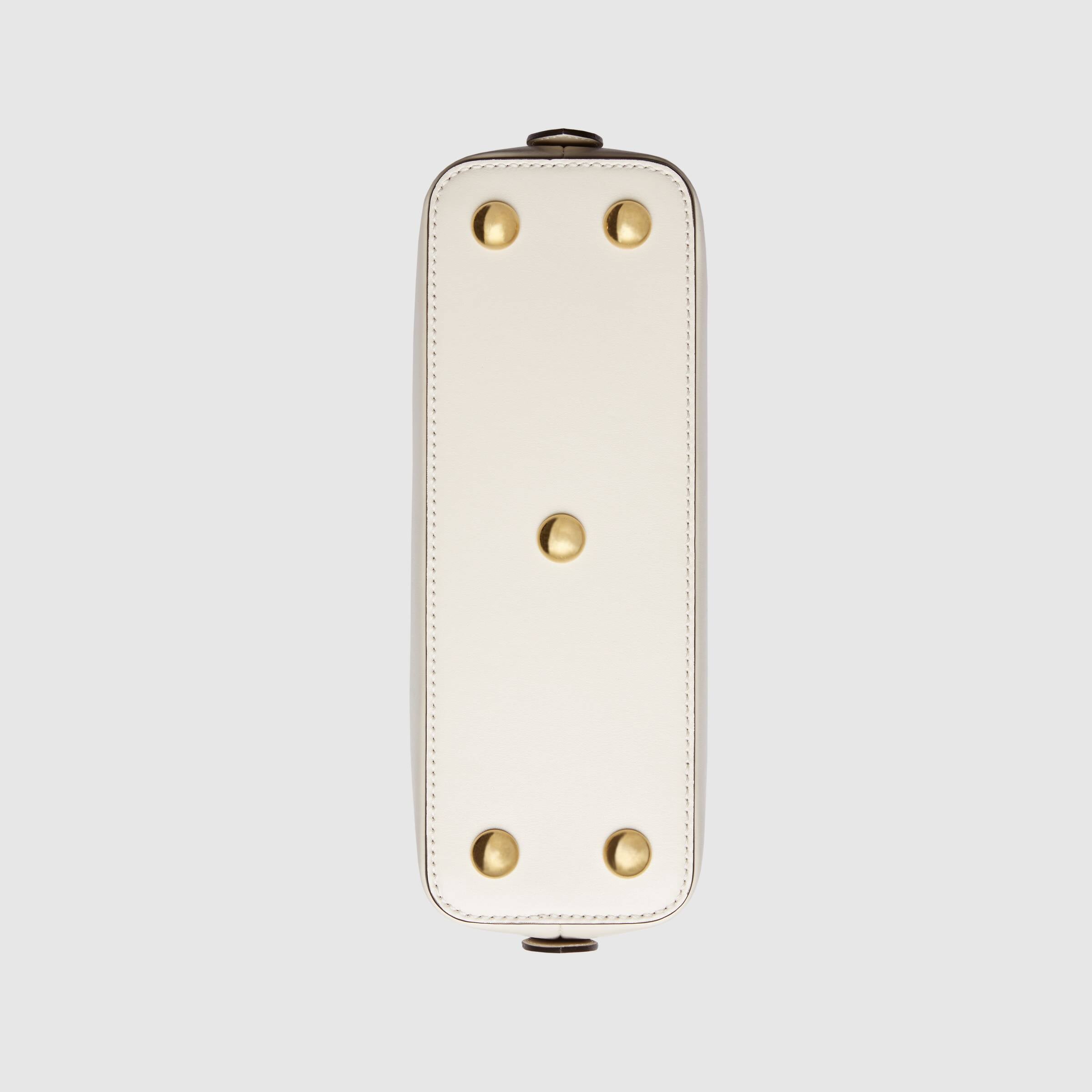 Gucci 1955 Horsebit small top handle bag White