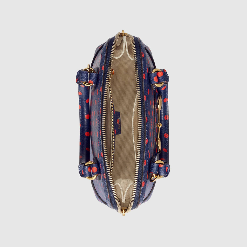 Gucci 1955 Horsebit Small Top Handle Bag Blue
