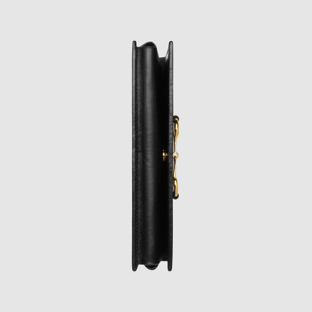 Gucci 1955 Horsebit Wallet With Chain Black