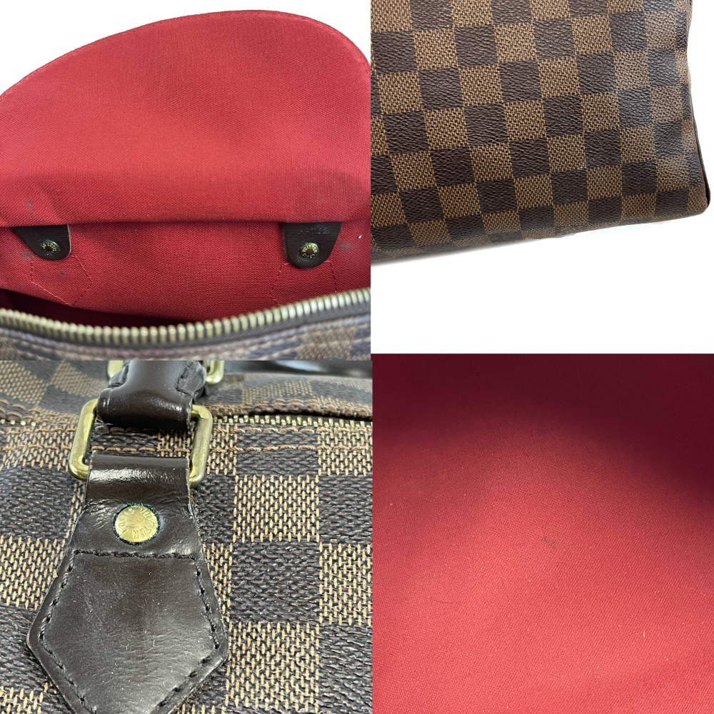 LOUIS VUITTON Speedy 30 2013 Damier Ebene Brown Handbag