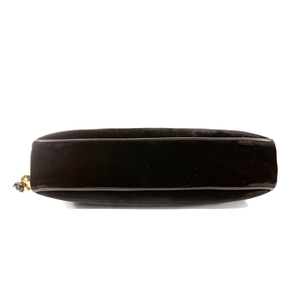 Chanel Black Velvet CC Vintage Tote