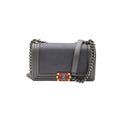 CHANEL Dark Grey/Silver Boy Bag Cruise Collection 2014