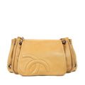 Chanel Beige Leather Accordion Flap Bag