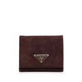 PRADA Suede Trifold Wallet Small Wallets