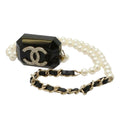 CHANEL CC Rhinestone and Faux Pearl Airpods Pro Case Necklace Other Accessories