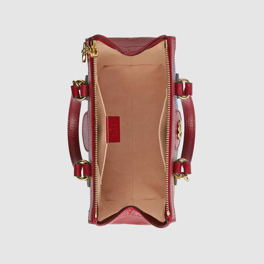 Gucci Ophidia GG Flora small tote bag red