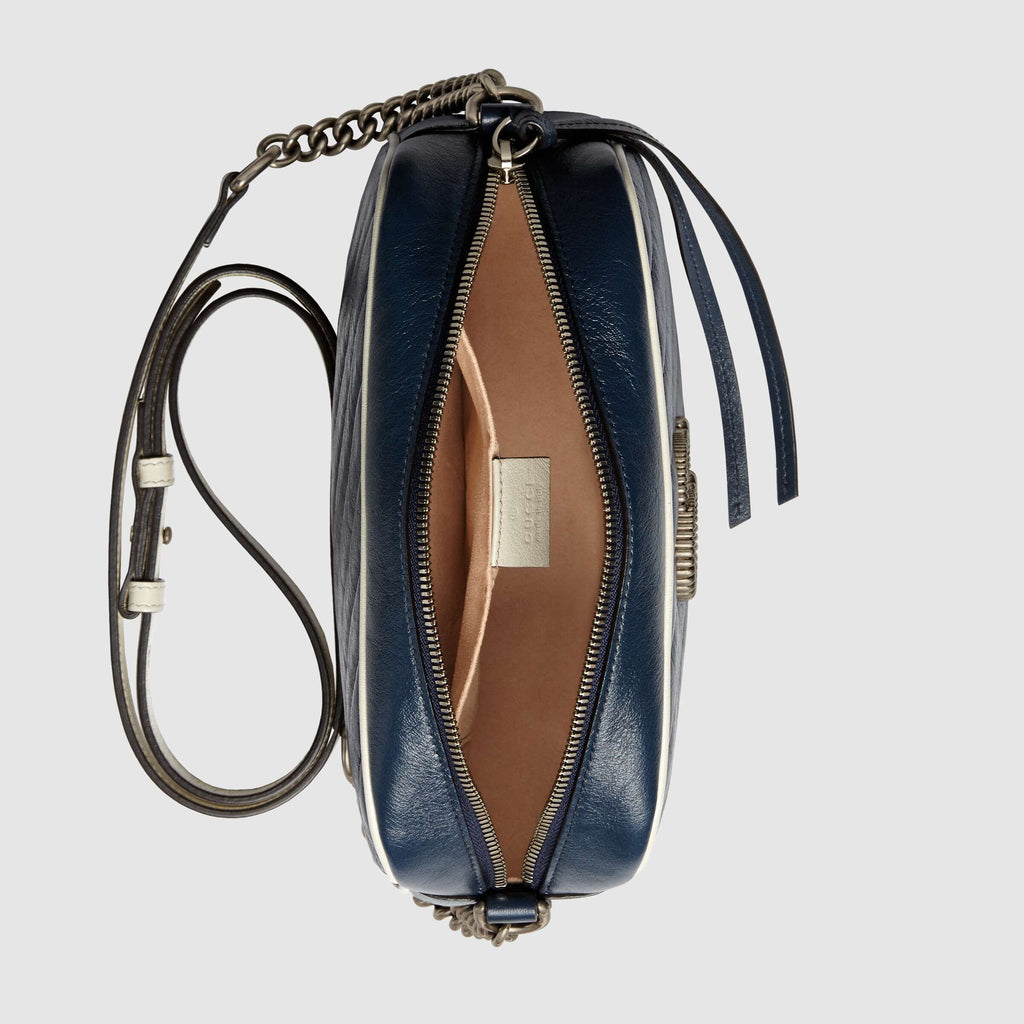 Gucci GG Marmont Matelassé Shoulder Bag Blue