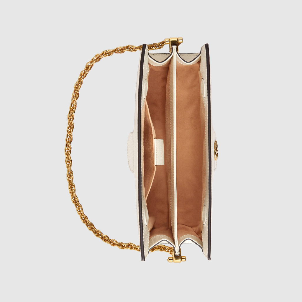 Gucci ophidia GG Flora Small Shoulder Bag white