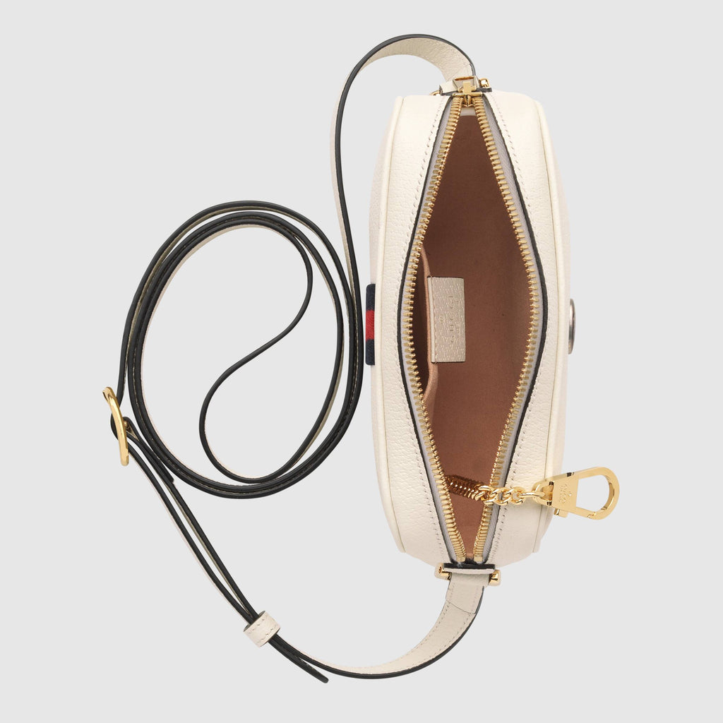 Gucci Ophidia Leather Mini Bag White