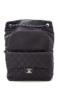 Chanel Black Lambskin CC Backpack