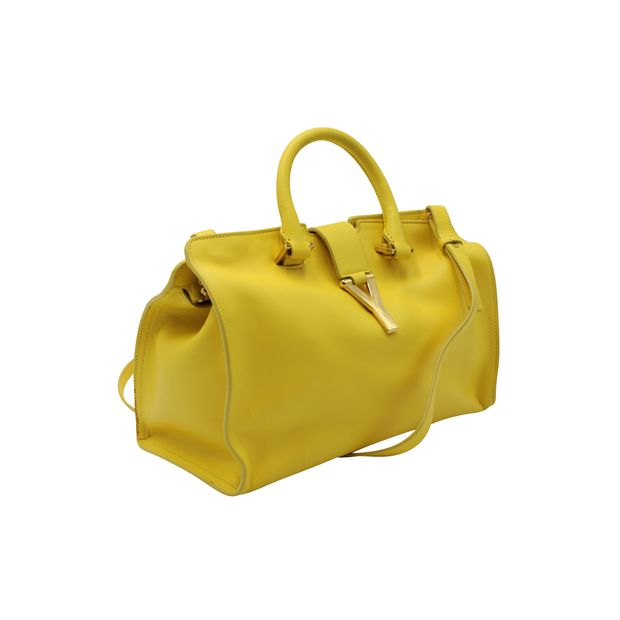 SAINT LAURENT Yellow Y Cabas Bag