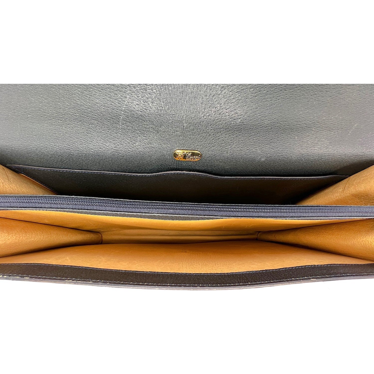 Gucci GG Plus Navy Blue Briefcase Portfolio