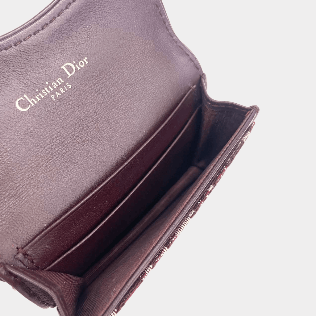 CHRISTIAN DIOR Oblique Saddle Compact Canvas Wallet -OUTLET ITEM FINAL SALE