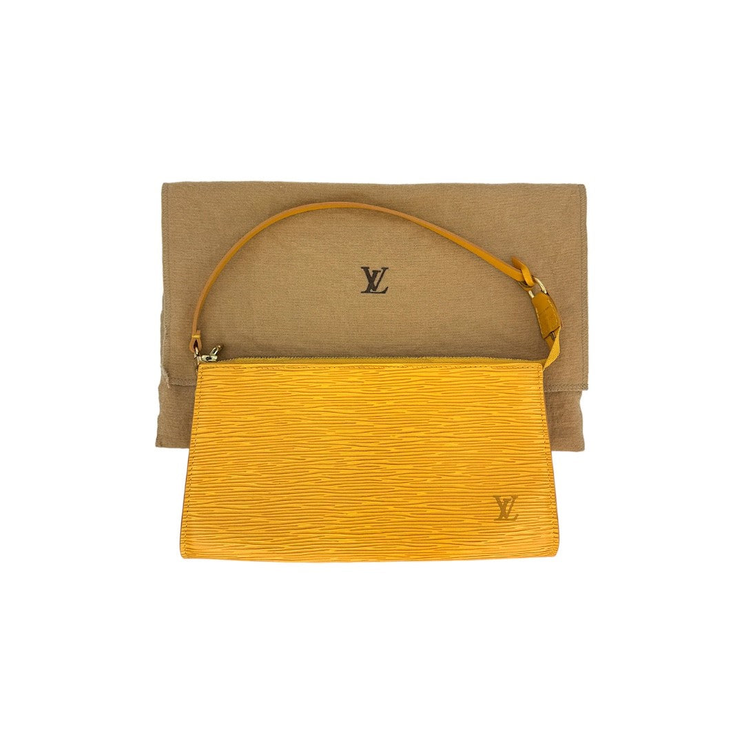 Louis Vuitton Vintage Tassil Yellow Epi Pochette Accessories