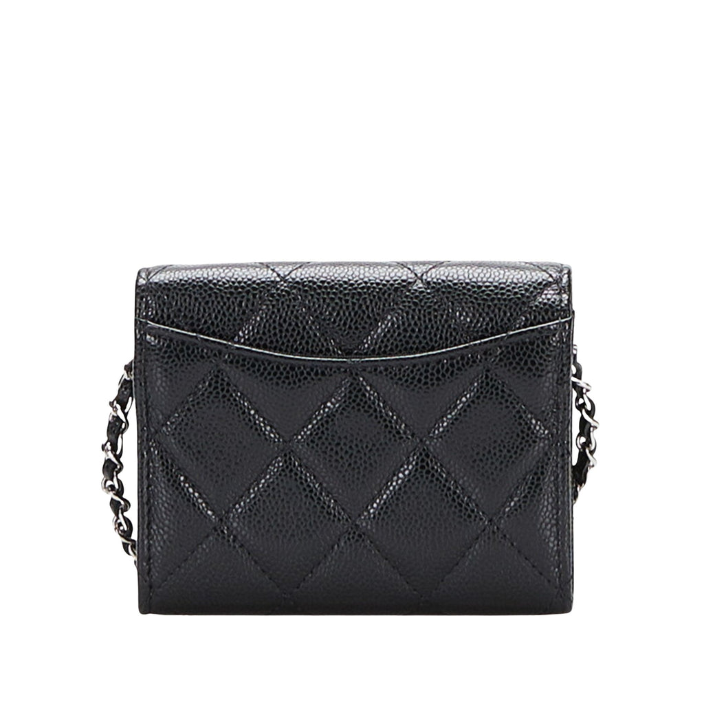 Chanel Black Leather Matelasse wallet accessories