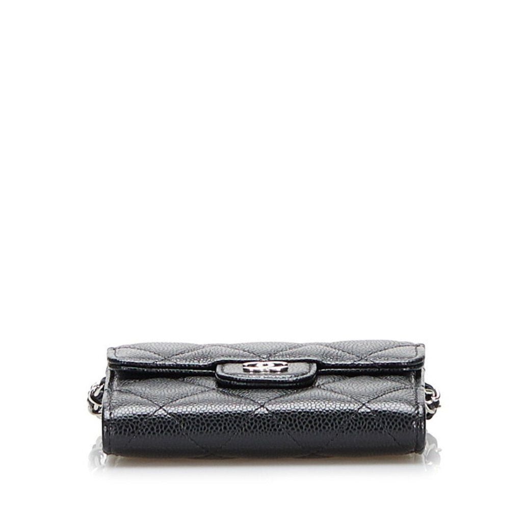 Chanel Black Leather Matelasse wallet accessories