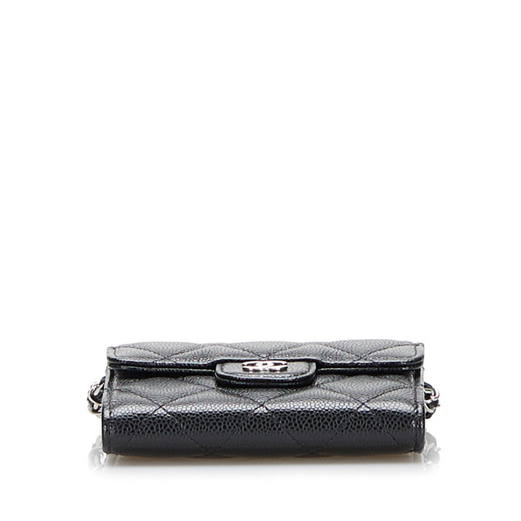 Chanel Black Leather Matelasse wallet accessories
