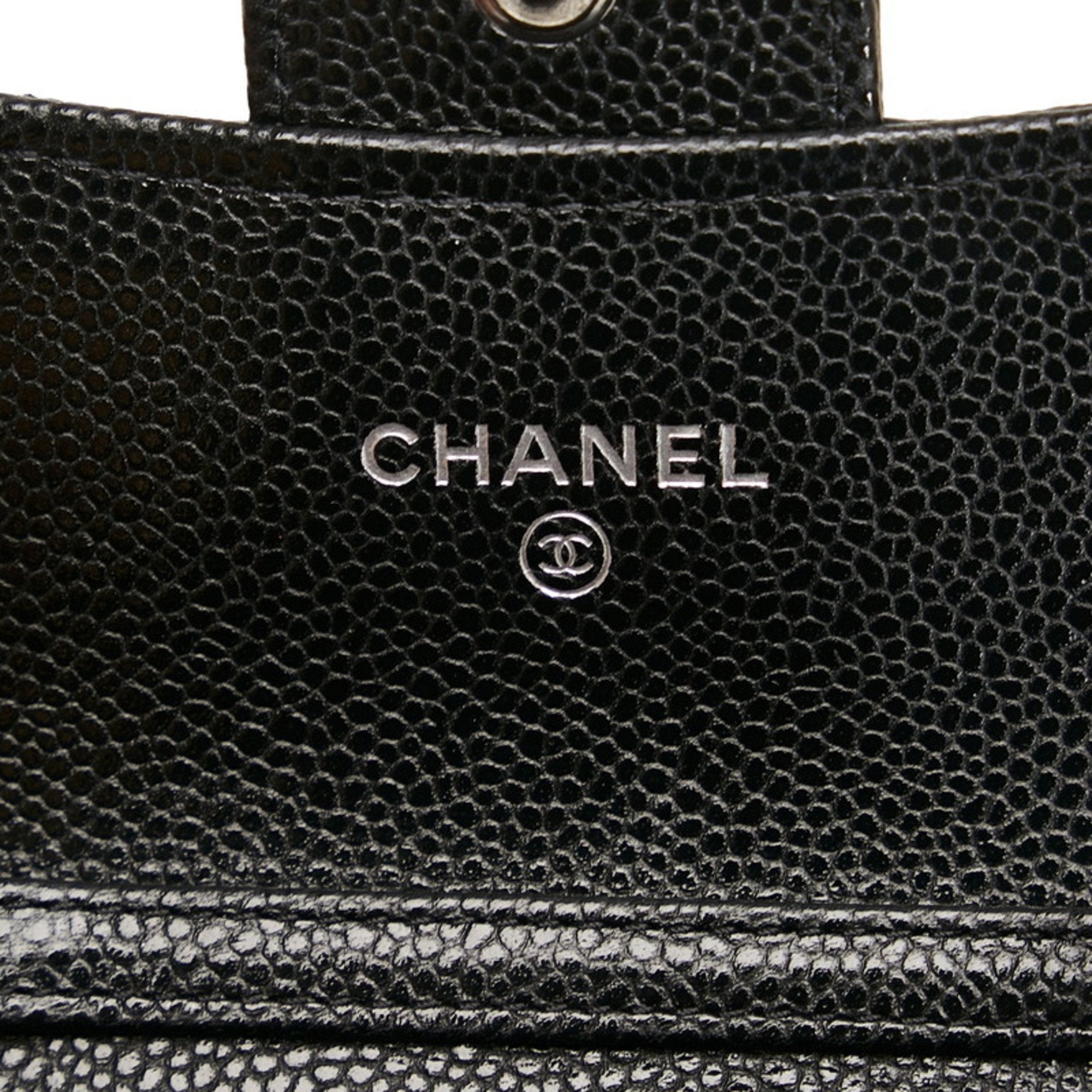 Chanel Black Leather Matelasse wallet accessories