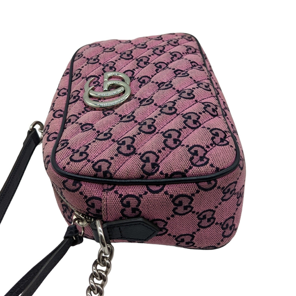 Gucci Pink GG Matelassé Marmont Small Shoulder Bag