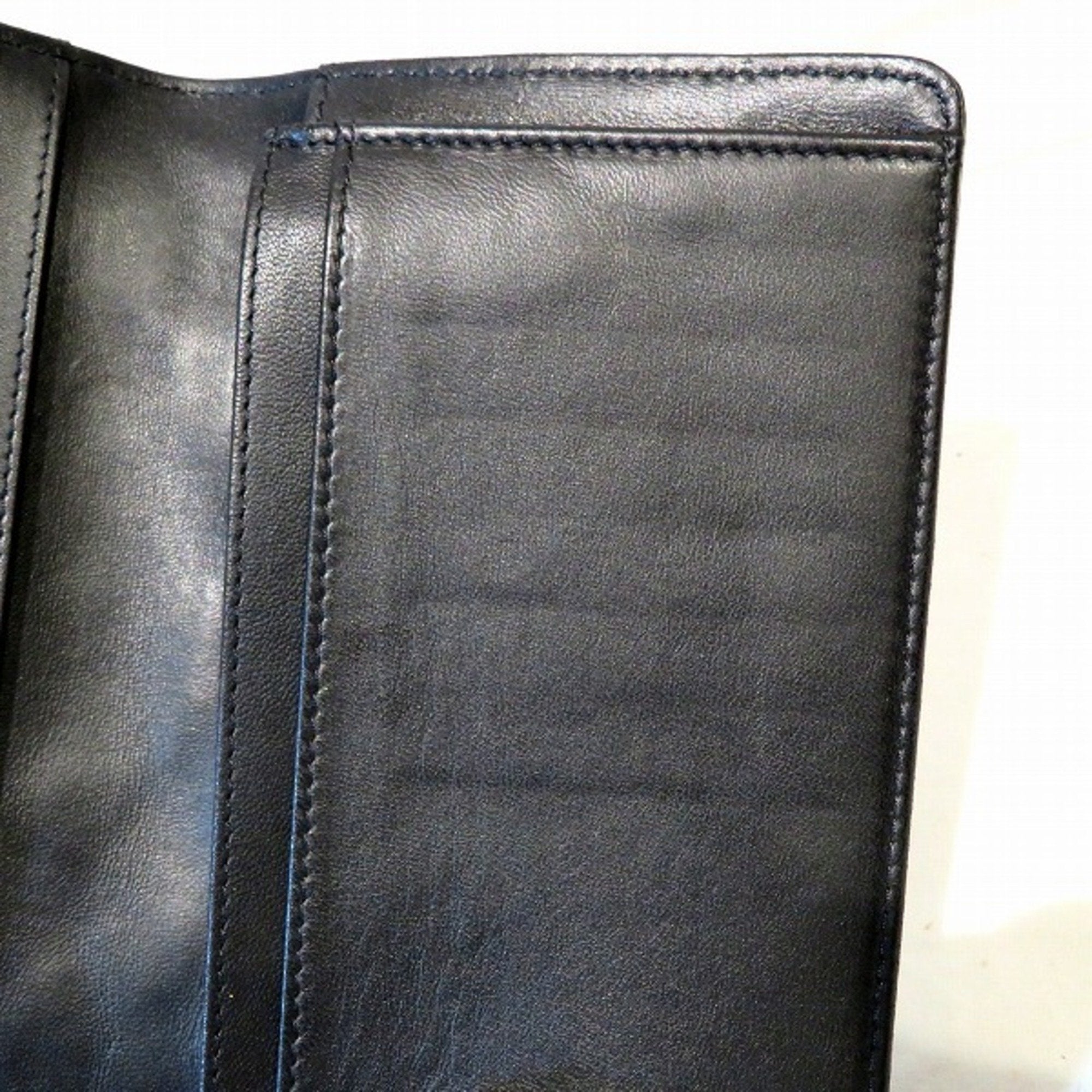 Chanel Black Leather  wallet accessories