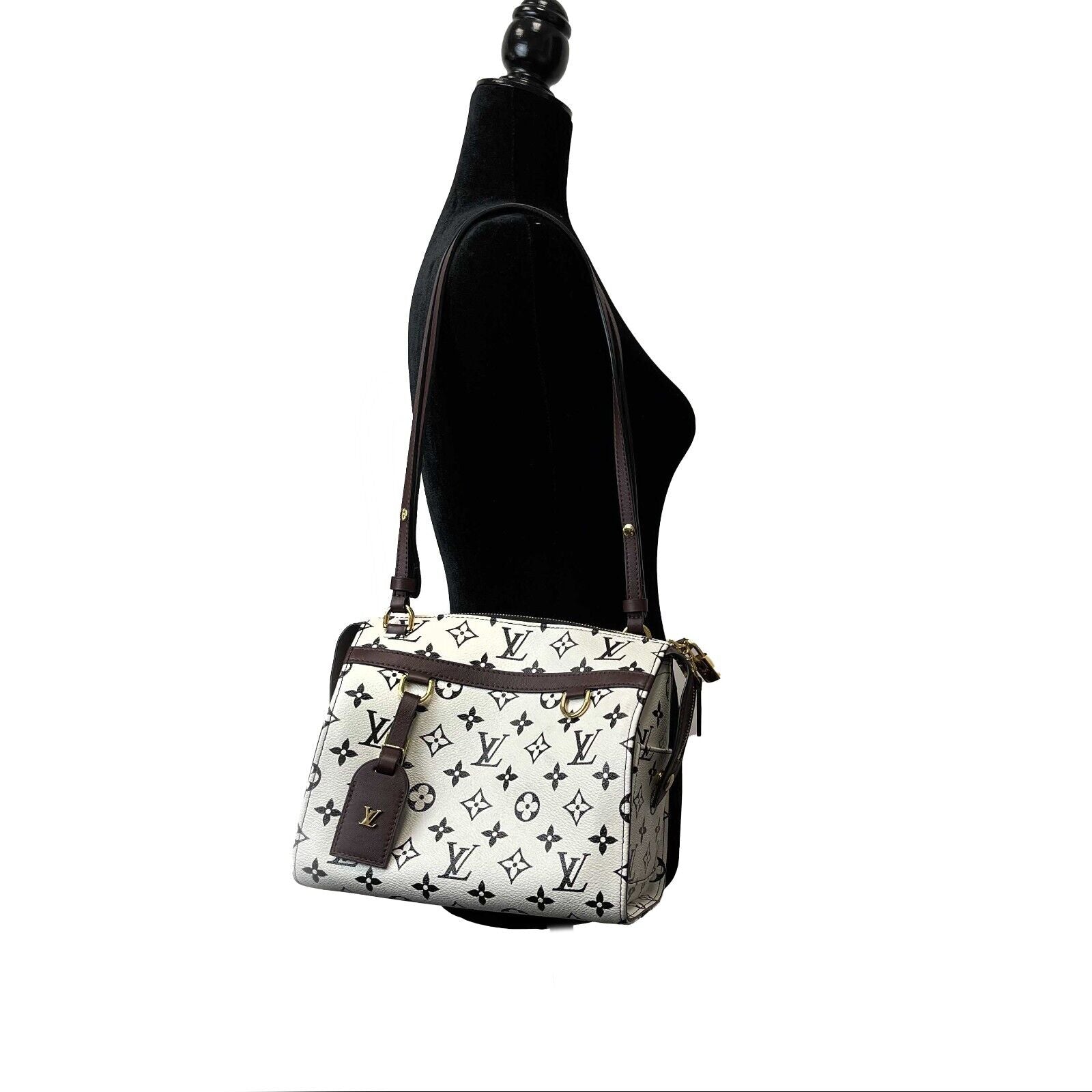 LOUIS VUITTON - Speedy Amazon Bag Monogram Canvas PM White / Brown Crossbody