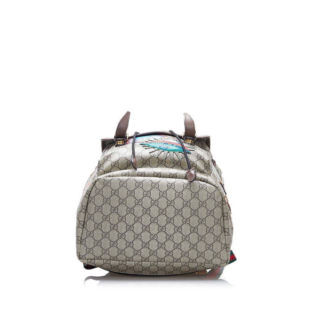 Gucci Courrier Backpack Patched GG Supreme Canvas