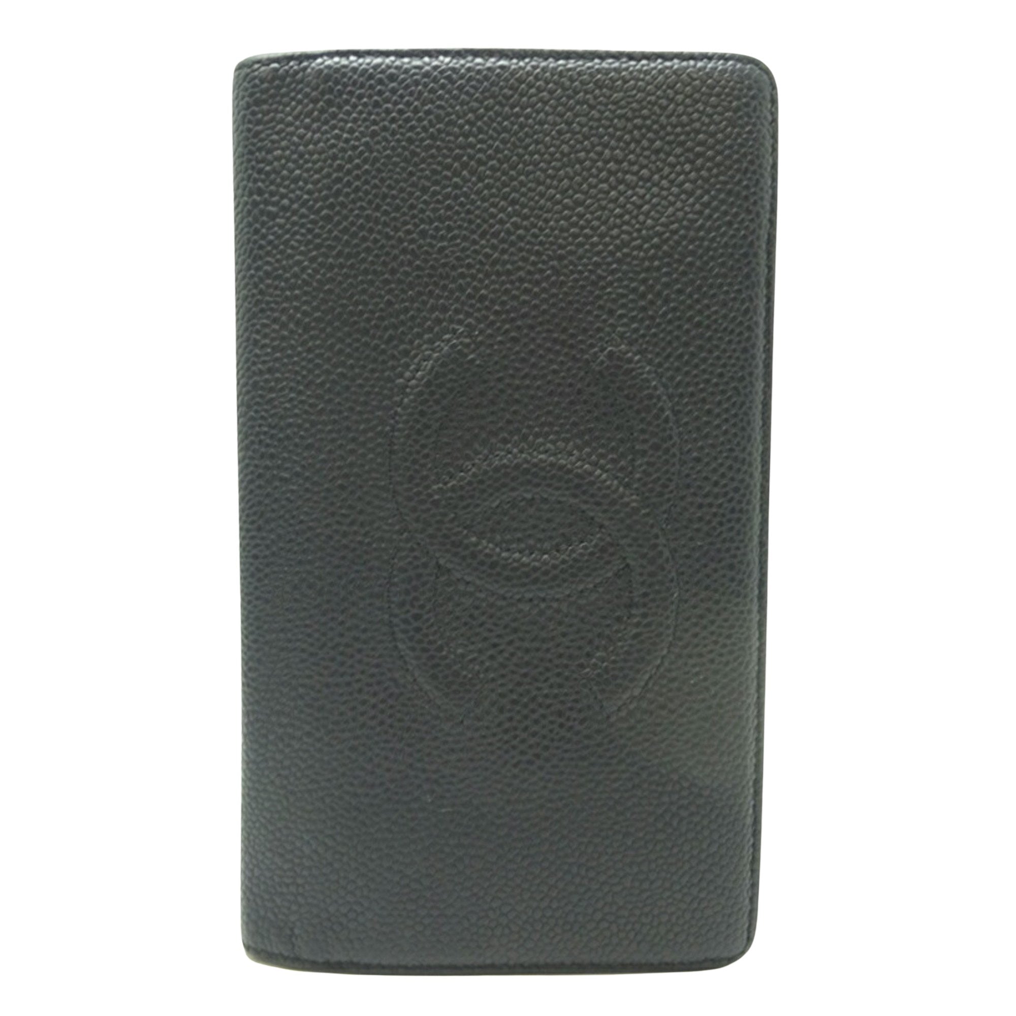 Chanel Black Leather Coco Mark wallet accessories